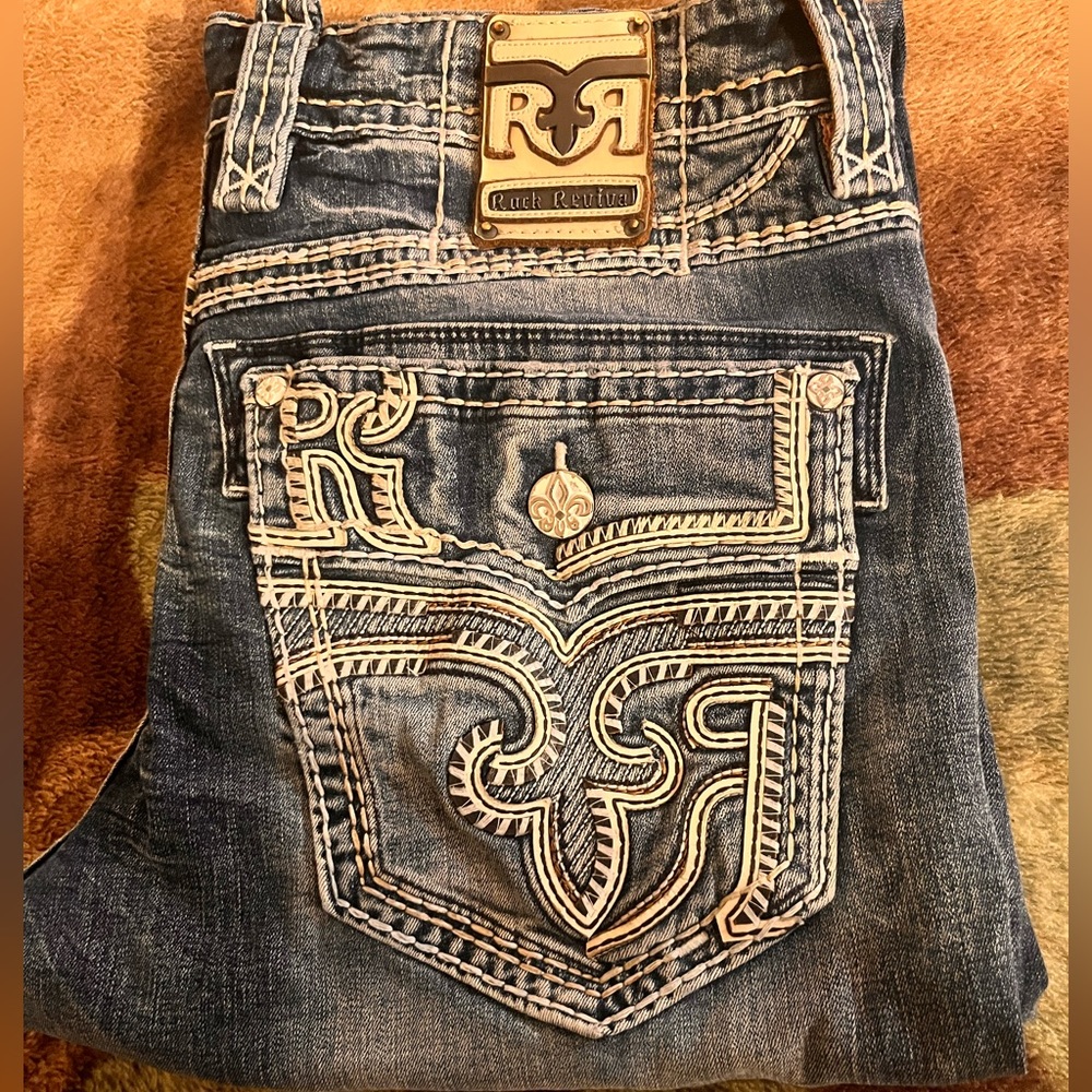 Mens Rock Revival Jeans